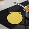 Unique Bargains Single Cat-Ear Shape Heat Resistant Trivet Mat Cotton 9.45"x9.45"x0.31" - 2 of 3