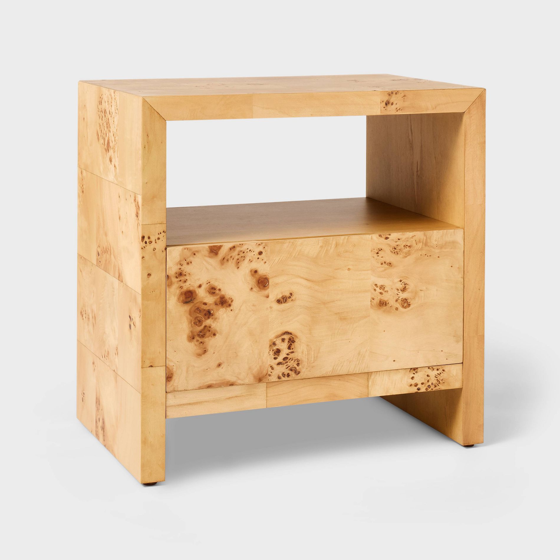 Ogden Nightstand Brown - Threshold™ designed with Studio McGee: Woodgrain, Open Shelf, Veneer Surface