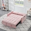 CAVINAS Futon Sofa Couch Pullout Bed, 3 in 1 Convertible Sleeper Sofa Bed, Loveseat Sofa,  Couches for Living Room with Backrest, Toss Pillow, Pocket - 4 of 4