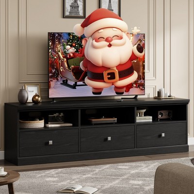 TV Stand for 75 Inch TV, Mid-Century Modern Entertainment Center with Storage, TV Console Media Cabinet with Drawer, for Living Room