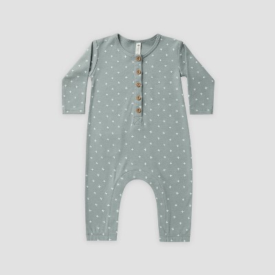 Image of Q by Quincy Mae Baby Brushed Jersey Long Sleeve Jumpsuit - White 2T-3T