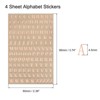 Unique Bargains 3D Mini Self-Adhesive A to Z Letter Resin Stickers 4 Sheets - 2 of 4