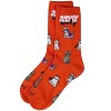 Memoi Women's Stay Spooky Holiday Crew Socks Orange 9-11 - 3 of 4