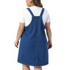 Women's Plus Size Jeans Adjustable Strap Bib Suspender Summer Casual Denim Overalls Dresses with Pockets - Agnes Orinda - 4 of 4