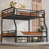 ALEXOUN Bunk Bed,Industrial Detachable Bunked Frame Convertible Twin Bunk Beds into 2 Individual Bed for Kids,Adults,Space-Saving - 4 of 4