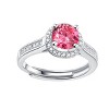 Guili 1ctw Fancy Pink & White Lab-Created Moissanite Halo Engagement Anniversary Adjustable Ring - 3 of 3