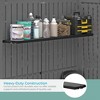 Suncast Horizontal or XL Vertical Shed Shelf Kit, Space Saving Shelving for Wall Mount Outdoor Storage Structures, 50" W x 10.25" D x 1.25" H, Black - 3 of 4