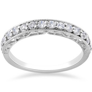 Pompeii3 1/2 ct Vivian Lab Created Diamond Wedding Ring 14k White Gold - 1 of 4