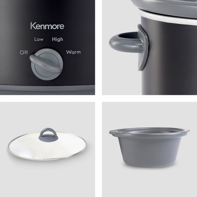 Kenmore Slow Cooker, 5qt, Easy to Use, Dial Control - Black, 5 of 7