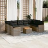 vidaXL Garden Sofa Set Grey PE rattan Large Modular Garden Sofa Set - 2 of 4