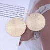 Boho Texture Disc Earrings - Gold Coin Vintage Drop Earrings, Hammered Round Circle Dangle Jewelry for Women - 4 of 4