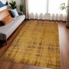 Yellow and Brown Abstract Non Skid Area Rug - 2 of 4