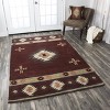 Rizzy Home Alora Decor Ryder Southwest Medallion Rectangle Area Rug Burgundy - 2 of 4