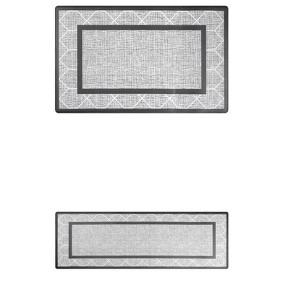 Unique Bargains Geometric Patterns Non-Slip Machine Washable Kitchen Floor Mats - 1 of 4