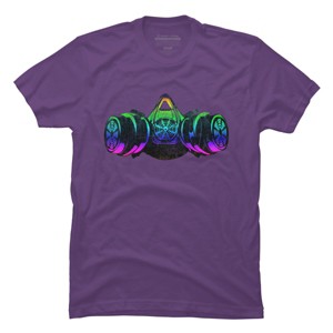 Men's Design By Humans Fluorescent Bomber Mask By Exosam T-Shirt - 1 of 3