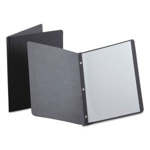 Oxford Report Cover 3 Fasteners Panel and Border Cover Letter Black 25/Box 52506 - 1 of 1