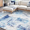 VEVOR Area Rug, 5 x 7 ft Large Washable Rug, Non-Slip and Tear-Resistant Soft Carpet, Pet Friendly Modern Area Rugs, Indoor Mat for Bedroom,Blue - 2 of 4
