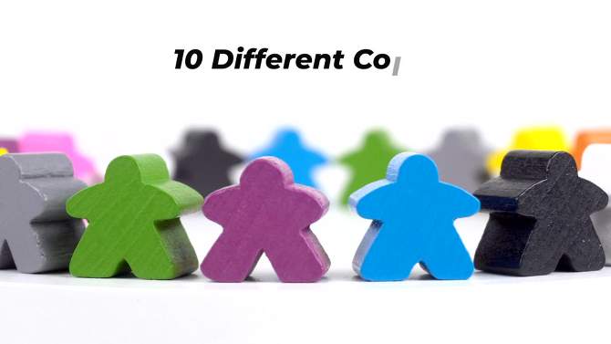 Apostrophe Games Wooden Meeples, Multi-Color - 100pcs, 2 of 5, play video