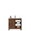GDFStudio Resaca 36" Farmhouse Bathroom Vanity with Sliding Barn Door Storage, Dark Walnut - 4 of 4