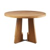 Vynxaria Coffee Tables: Chic 44" Round White Dining Table with Unique Design - 4 of 4