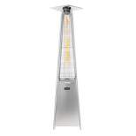 Kinger Home 88 -inch Tall Prymaid Outdoor Propane Patio Heater with Wheels, 46,000 BTU CSA Certified, Stainless Steel