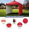 10 x 10 Pop Up Canopy, All Season Instant Canopy with 2 Sidewalls and Vented Roof, Portable Party Tent with Wheeled Carry Bag - 2 of 4
