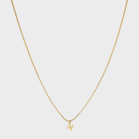 14ct Gold Mini Short Cable Chain Charm Necklace