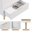 Fluted 5 Drawer Storage Dresser, Tall Modern Chest with Ample Deep Drawers and Wide Top - 3 of 4