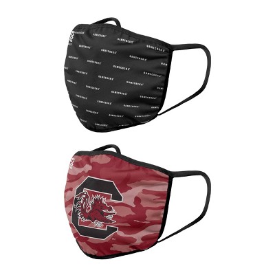 NCAA South Carolina Gamecocks Adult Face Covering 2pk