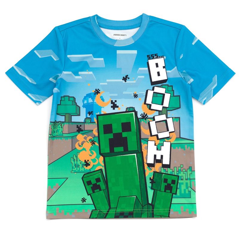 Minecraft Creeper T-Shirt and Shorts Outfit Set Little Kid to Big Kid, 4 of 10