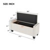 47.4in Ottoman Bench With Storage, Velvet Footrest Stool With Rivet, Tufted Upholstered End Of Bed Bench Ottoman For Living Room Entryway - 4 of 4