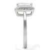 Slickblue Stylish Women's Rhodium Brass Square Halo Ring with Clear CZ, Perfect for Cocktail & Statement, Size 5-10 - 2 of 4