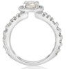 Pompeii3 1 1/4ct Halo Split Shank Diamond Engagement Ring 14K White Gold - 2 of 4