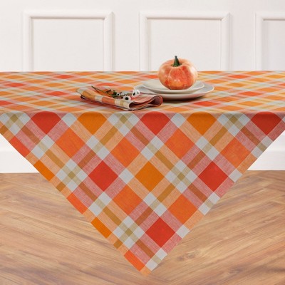 Solino Home Fall Buffalo Check Linen Table Throw