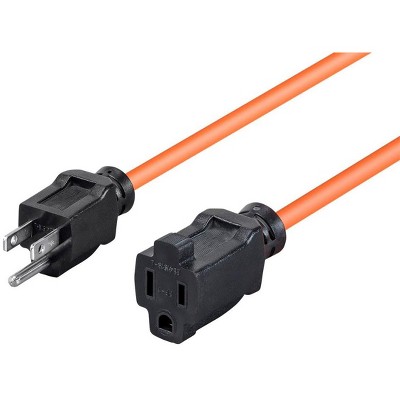 Monoprice Outdoor Extension Cord - 50 Feet - Orange | NEMA 5-15P to NEMA 5-15R, 16AWG, 13A/1625W SJTW