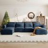 Modular Convertible Sofa with 2 Storage Ottomans, U-Shaped Oversized Sofa Set, Free Configuration Sectional Couch for Living Room-Maison Boucle - 2 of 4