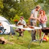 SKONYON 5ft Folding Table Portable Plastic Utility Table White Indoor Outdoor Dining Party Camp Tables - 2 of 3