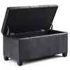 NicBex 35.6" Storage Bench Rectangle Faux Leather Storage Ottoman for Bedroom, Living Room, Dark Gray - 4 of 4