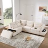 107" Convertible Modular L-Shaped Sectional Sofa with Pull-Out Sofa Bed, Storage Ottoman, and Charging Prots - 2 of 4