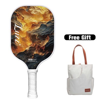 Luzz T700 Carbon Fiber Pickleball Paddle with Sandblasted Surface & Honeycomb Core Racket - Includes Free Versatile Tote Bag