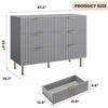 Whizmax Fluted 6-Drawer Dresser, 54" Wide Modern Chest with Deep Storage, Large Double Dresser, TV Stand, Wood Organizer for Bedroom/Living Room/Kids - 2 of 4