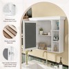 NicBex 35" Medicine Cabinet with Mirror Door,Bathroom Wall Cabinet with 6 Open Shelves,Storage Cabinet with Mirror,Wall Mounted Bathroom Cabinet - 4 of 4