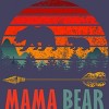 Women's Design By Humans Mama Bear Retro Stripes By ZeusSE Racerback Tank Top - 2 of 2