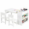 Toddler Craft Play Wood Activity Desk Kids Art Table with Large Storage Shelves for Writing Drawing,Nursery, Children's Wooden Furniture - 3 of 4