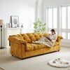 99.2" Chenille Fluffy Cloud Sofa, Deep Seat Upholstered Design for Living Room, Bedroom & Office (Beige) - 2 of 4