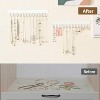 2-Pack Wooden Necklace Organizer Wall Mount with 24 Hooks, White Hanging Jewelry Display Hanger for Necklaces - 2 of 4