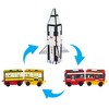 PICASSO-TILES 64 PC, 3-in-1 Rocket, Train, and Bus with Stick on Designs, Magnetic Tiles, Building Blocks, STEM Toys for Kids 3+ - 4 of 4