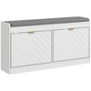 NicBex Storage Bench Shoe Organizer Bench with Shoe Storage Hidden Compartments for Bedroom and Entryway - 2 of 4