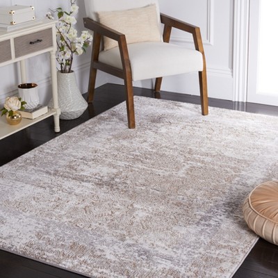 Amelia Abstract Beige & Gray 8' x 10' Synthetic Area Rug