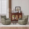 Okak Mid-Century Striped Fabric Swivel Lounge Armchair with Aesthetic Design,Leisure Accent Chair for Living Rooms,Relaxation Areas - 3 of 4
